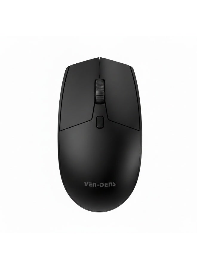 فين ديونز ماوس لاسلكي VEN-DENS VD-MS007 بتردد 2.4 جيجاهرتز مع مستقبل USB، قابل لتعديل DPI - أسود - Image 3